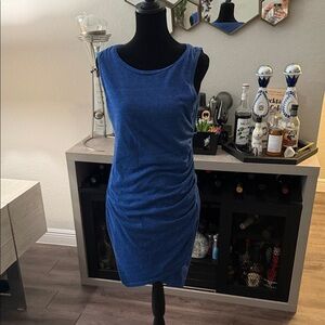 Leith Asymmetrical Blue Dress